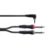 Cordial 14868 αντάπτορας ήχου Y, 1x βύσμα jack 3,5 mm - 2x βύσμα jack 6,3 mm (mono), 3 m, μαύρο