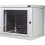 Silence Rack 99SRWV124GG ηχομονωμένο επιτοίχιο ερμάριο δικτύου 19 ιντσών, 12 U, βάθος 450 mm, διαφανής πόρτα, 1 αθόρυβος ανεμιστήρας, ανοιχτό γκρι