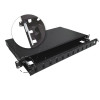 Alantec FOP-1U-12SCD-C-P τηλεσκοπικό πάνελ συνδέσεων οπτικών ινών, 12x SC duplex / 12x LC quad, 19", 1U