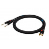 SSQ RCAJM2 SS-1428 καλώδιο ήχου, 2x RCA – 2x jack mono 6,3 mm, 2 m, μαύρο