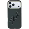 Karl Lagerfeld IML Big Signature Resin Metal Frame θήκη για iPhone 18 Pro / 17 Pro, μαύρη