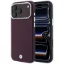 BMW BMW001223 θήκη για iPhone 18 Pro / 17 Pro, Sign Deboss Quilted Metal Logo, MagSafe, μπορντό