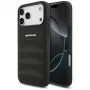 Mercedes AMG00117 θήκη για iPhone 18 Pro Max / 17 Pro Max, AMG Leather Debossed Lines Logo, μαύρη