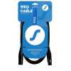 SSQ DMX1 SS-1838 καλώδιο XLR αρσενικό - XLR θηλυκό, 1 m, μαύρο