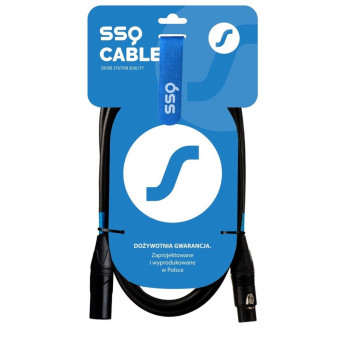 SSQ DMX1 SS-1838 καλώδιο XLR αρσενικό - XLR θηλυκό, 1 m, μαύρο