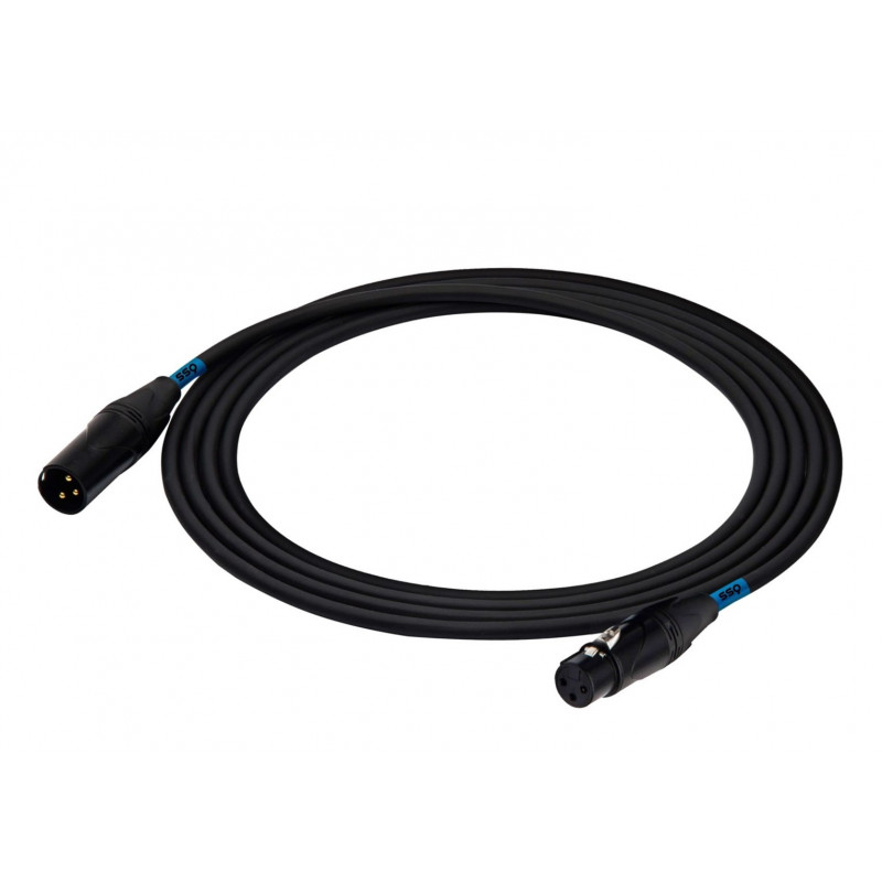 SSQ DMX1 SS-1838 καλώδιο XLR αρσενικό - XLR θηλυκό, 1 m, μαύρο