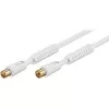 Wentronic 27720 IEC αρσενικό σε IEC θηλυκό, επιχρυσωμένοι σύνδεσμοι, λευκό χρώμα