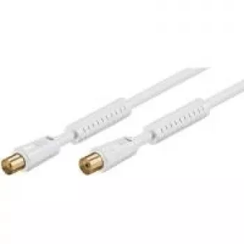 Wentronic 27720 IEC αρσενικό σε IEC θηλυκό, επιχρυσωμένοι σύνδεσμοι, λευκό χρώμα