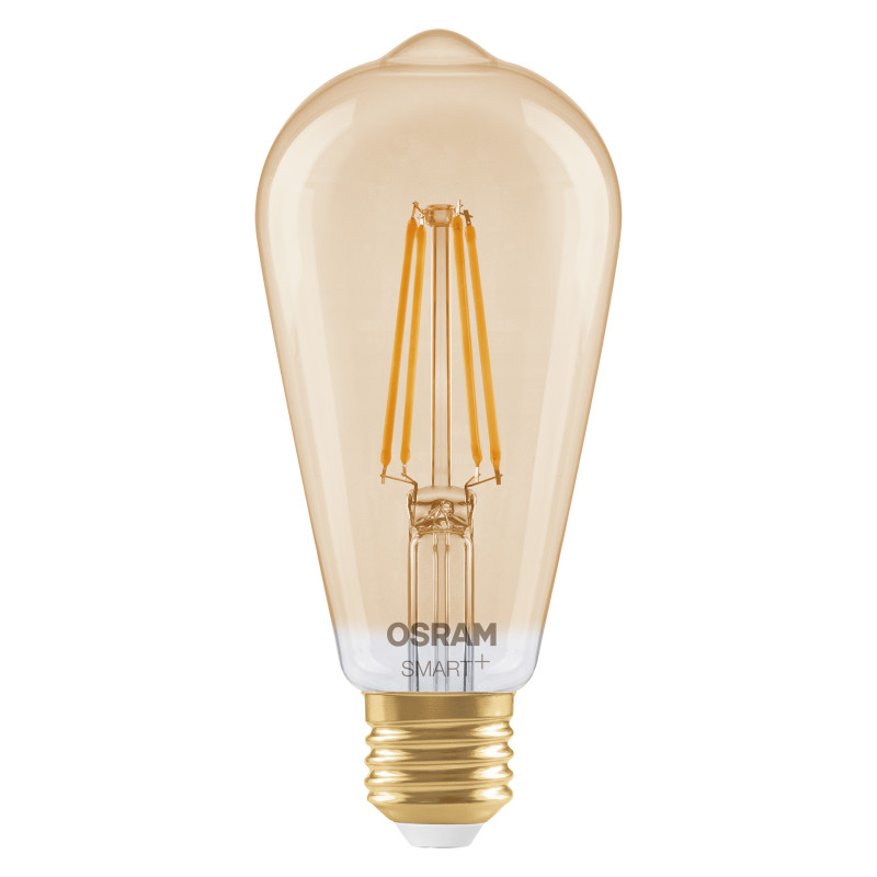 Osram SMART+ MATTER Filament Dimmable Classic Edison 53 824 έξυπνος λαμπτήρας, χρυσός, E27, 6 W, ζεστό λευκό, Wi-Fi