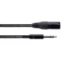 Cordial EM 0,5 MV καλώδιο ήχου [1x βύσμα XLR 3 πόλων – 1x βύσμα jack 6,3 mm (στερεοφωνικό)], 0,50 m, μαύρο