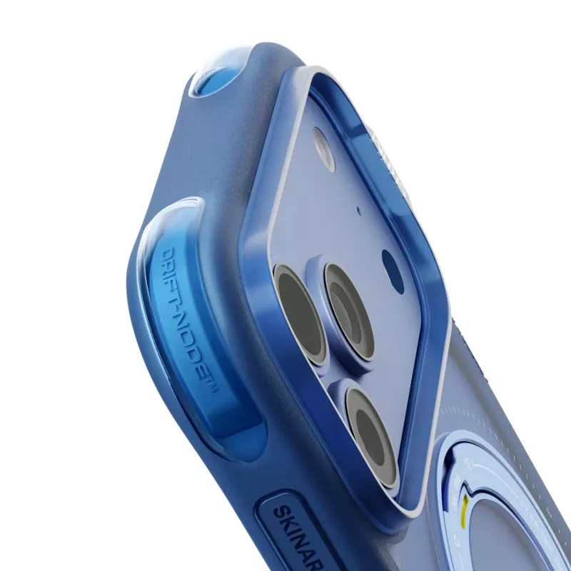 Skinarma Atlas θήκη με MagSafe και περιστρεφόμενη βάση στήριξης για iPhone 18 Pro / 17 Pro, μπλε
