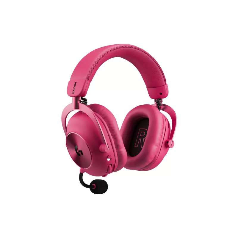Logitech G PRO X3 LIGHTSPEED ασύρματα ακουστικά για παιχνίδια, 2,4 GHz, ματζέντα
