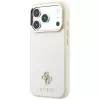 Guess GUE005532 θήκη για iPhone 18 Pro / 17 Pro, Saffiano Small 4G & Classic Logo, MagSafe, μπεζ