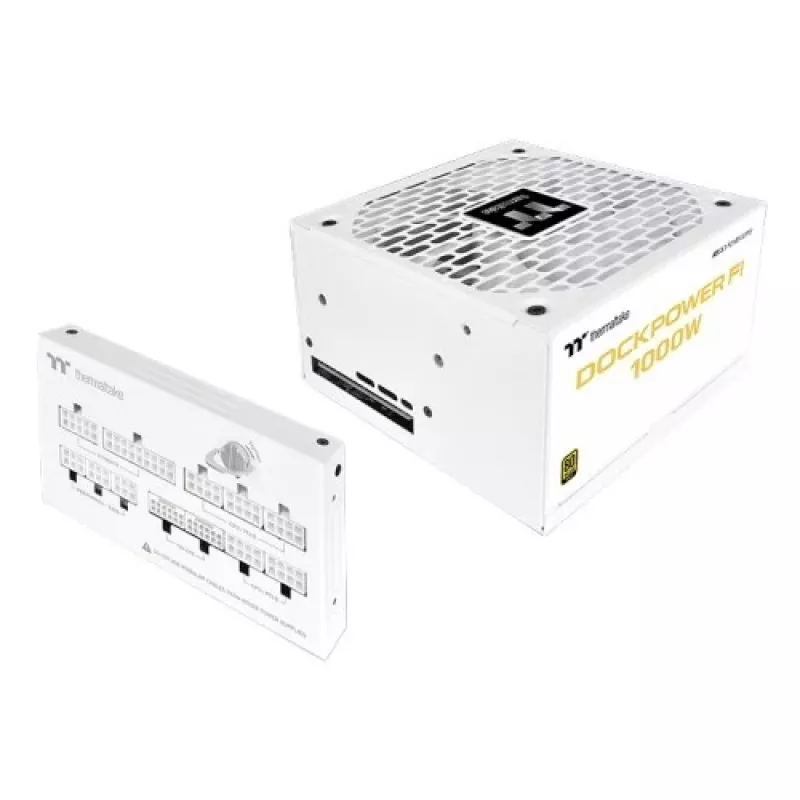 Thermaltake Dockpower FI 1000W τροφοδοτικό υπολογιστή, 80 PLUS Gold, λευκό