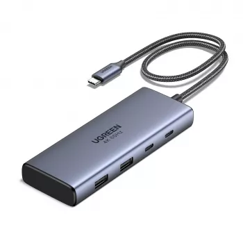 Ugreen CM498 διανομέας USB, 1x USB-C PD, 2x USB-C, 2x USB-A 3.2 Gen2 (45379)