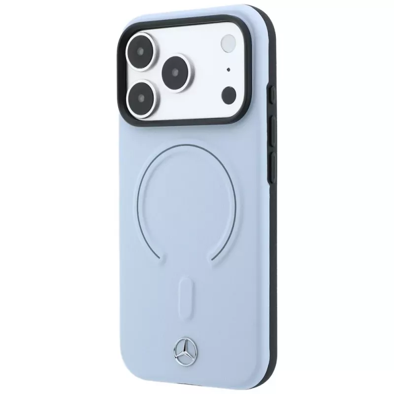 Mercedes Mer008840 θήκη Leather 3D MagSafe για iPhone 18 Pro / 17 Pro, μπλε