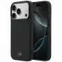 Mercedes Mer008872 θήκη Leather Mesh with Bow Line MagSafe για iPhone 18 Pro Max / 17 Pro Max, μαύρη