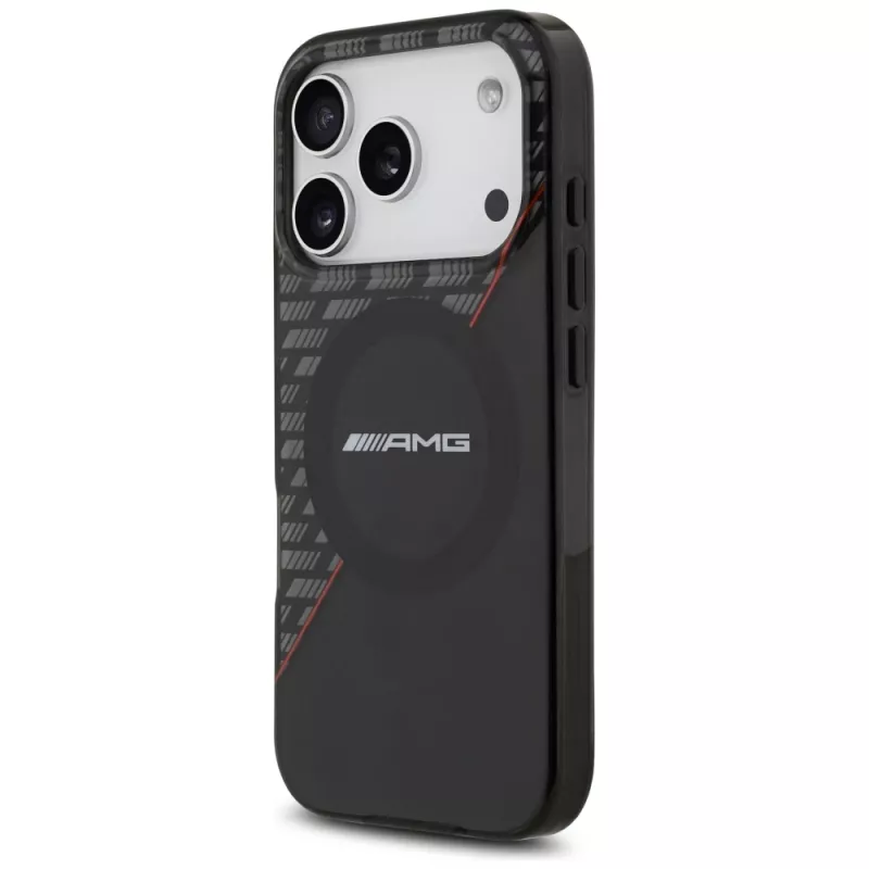Θήκη Mercedes AMG00122 AMG IML Double Layer Rhombs MagSafe για iPhone 18 Pro / 17 Pro, μαύρη-κόκκινη
