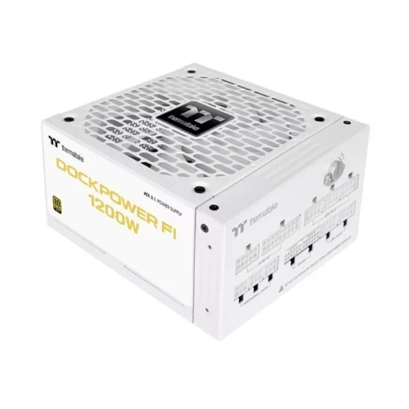 Thermaltake TT Dockpower FI 1200W Snow τροφοδοτικό, 1200 W, 80 PLUS Gold, αρθρωτό, λευκό