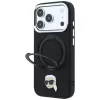 Θήκη Karl Lagerfeld MagSafe με δαχτυλίδι-βάση 360 και Karl Head Pin για iPhone 18 Pro / 17 Pro, μαύρη