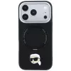 Θήκη Karl Lagerfeld MagSafe με δαχτυλίδι-βάση 360 και Karl Head Pin για iPhone 18 Pro / 17 Pro, μαύρη