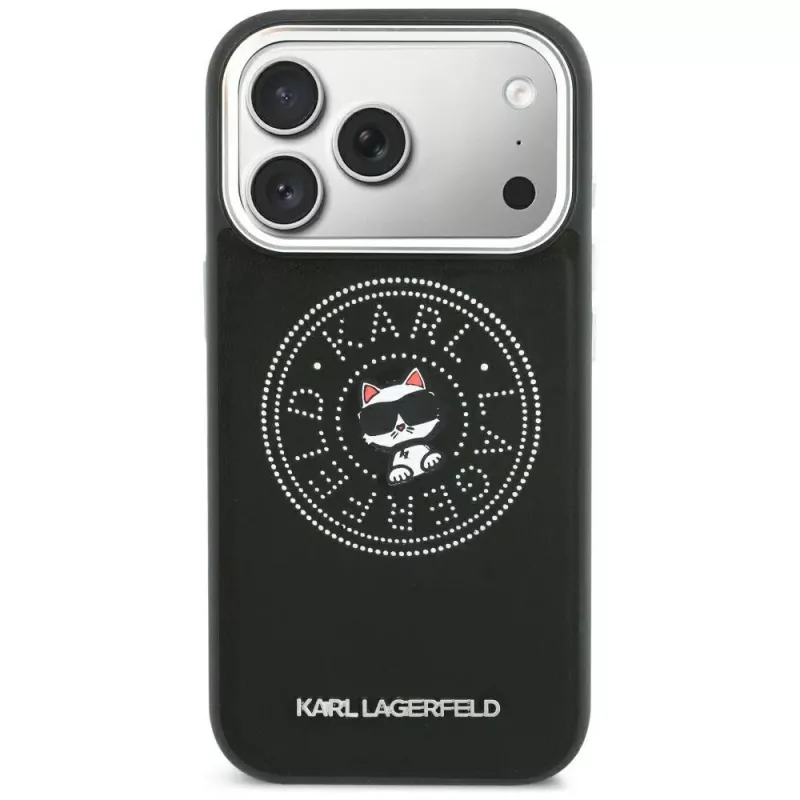 Θήκη Karl Lagerfeld Point & Choupette Sketch MagSafe για iPhone 18 Pro / 17 Pro, μαύρη