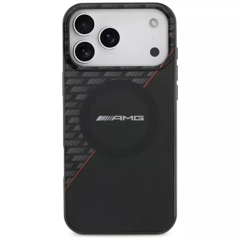 Mercedes AMG00123 AMG IML Double Layer Rhombs MagSafe θήκη για iPhone 18 Pro Max / 17 Pro Max, μαύρη-κόκκινη