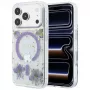 Guess GUE005781 Resin Flowers Glitter MagSafe θήκη για iPhone 18 Pro / 17 Pro, μωβ