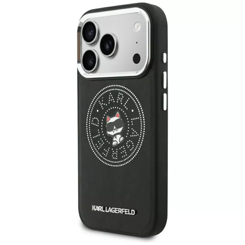 Karl Lagerfeld KF003296 Point & Choupette Sketch MagSafe θήκη για iPhone 18 Pro Max / 17 Pro Max, μαύρη