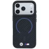 BMW M Kevlar Blue Print Ring MetalLogo MagSafe θήκη για iPhone 18 Pro / 17 Pro, μαύρη