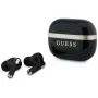 Guess Glossy Gold LinePrinted Classic Logo ακουστικά TWS, μαύρα