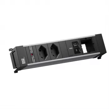Bachmann POWER FRAME M πολύπριζο εντοιχισμού, 2x T13, 1x USB C/C 65 W, 1x CM