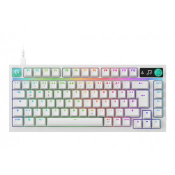 Logitech G316 X 75 μηχανικό πληκτρολόγιο gaming, απτικοί διακόπτες, λευκό, US International