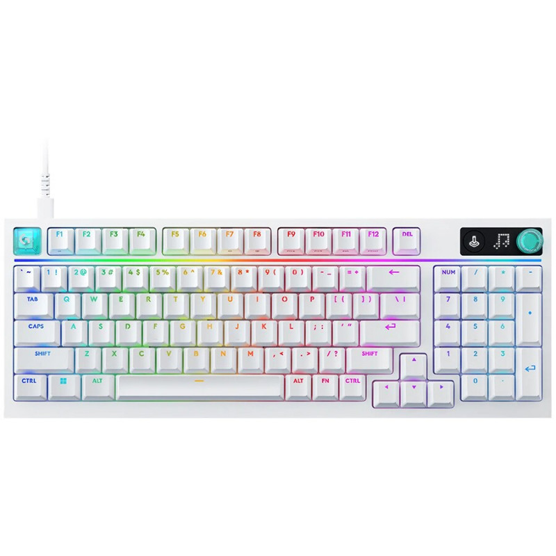 Logitech G316 X 75 μηχανικό πληκτρολόγιο gaming, απτικοί διακόπτες, λευκό, US International