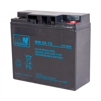 MPL Power Elektro MW Power MW 20-12 μπαταρία UPS, μολύβδου-οξέος AGM, χωρίς συντήρηση, 12 V 20 Ah, μαύρη
