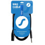 SSQ JSXM10 SS-1462 καλώδιο ήχου, Jack stereo - XLR 3 ακίδων αρσενικό, 10 m, μαύρο