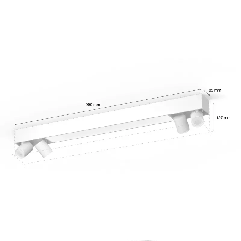 Philips Hue White & Color Ambiance Centris Spot, φωτιστικό 4 σημείων φωτισμού, 4200 lm, λευκό
