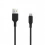 Setty καλώδιο USB-A σε USB-C, 1 m, 3 A, μαύρο
