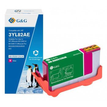 G&G συμβατό δοχείο μελανιού XL για HP 912XL 3YL82AE, ματζέντα