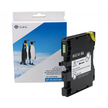 G&G φυσίγγιο μελανιού συμβατό με Ricoh GC41K 405765, XL μαύρο