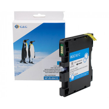 G&G δοχείο μελανιού συμβατό με Ricoh GC41C / 405766, XL, κυανό