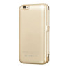Hoco δερμάτινη θήκη τύπου βιβλίου με power bank 3000 mAh για Apple iPhone 6, χρυσή