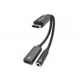 Equip 133470 αντάπτορας USB-C σε 3,5 mm 3 ακίδων με DAC, 0,12 m, μαύρος