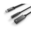 Equip 133470 αντάπτορας USB-C σε 3,5 mm 3 ακίδων με DAC, 0,12 m, μαύρος