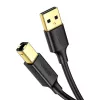 Ugreen US135 καλώδιο USB 2.0 A-B για εκτυπωτή, επιχρυσωμένο, 1 m, μαύρο