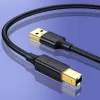 Ugreen US135 καλώδιο USB 2.0 A-B για εκτυπωτή, επιχρυσωμένο, 1 m, μαύρο