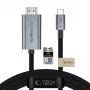 Tech-Protect Ultraboost καλώδιο USB-C σε HDMI 2.1, 8K 60 Hz, 300 cm, γκρι (Iron Grey)
