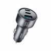 Joyroom JR-CCN19 φορτιστής αυτοκινήτου, 65 W, 2x USB-C + USB-A, σκούρο γκρι