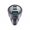 Joyroom JR-CCN19 φορτιστής αυτοκινήτου, 65 W, 2x USB-C + USB-A, σκούρο γκρι