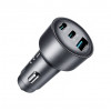 Joyroom JR-CCN19 φορτιστής αυτοκινήτου, 65 W, 2x USB-C + USB-A, σκούρο γκρι